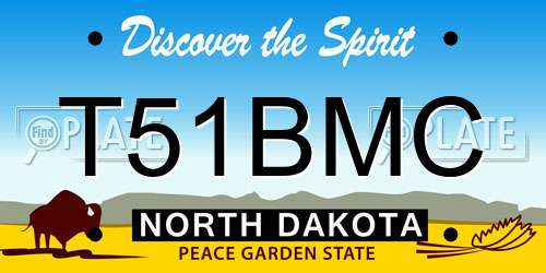 T51BMC North Dakota License Plate