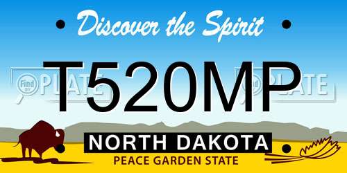 T520MP North Dakota License Plate