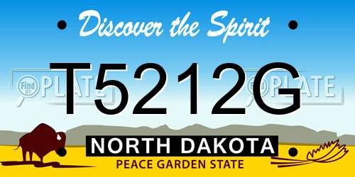 T5212G North Dakota License Plate