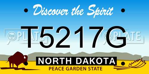 T5217G North Dakota License Plate