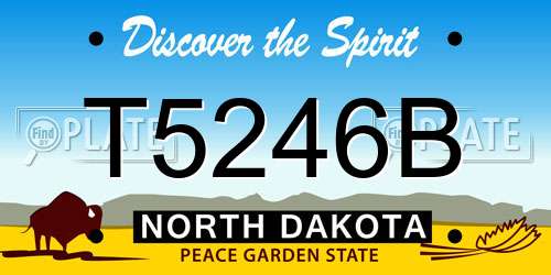 T5246B North Dakota License Plate