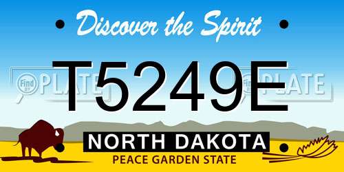 T5249E North Dakota License Plate