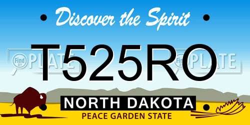 T525RO North Dakota License Plate