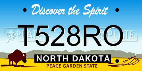 T528RO North Dakota License Plate