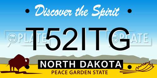 T52ITG North Dakota License Plate