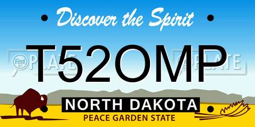 T52OMP North Dakota License Plate