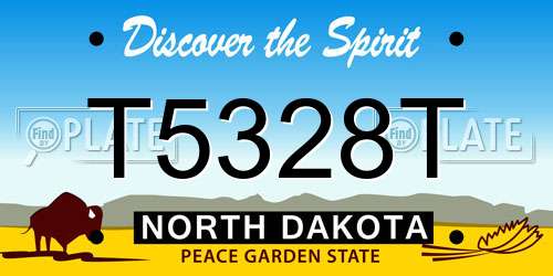 T5328T North Dakota License Plate