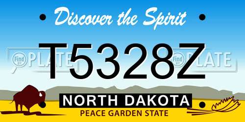 T5328Z North Dakota License Plate
