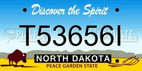 T53656I North Dakota License Plate