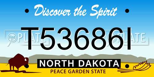 T53686I North Dakota License Plate