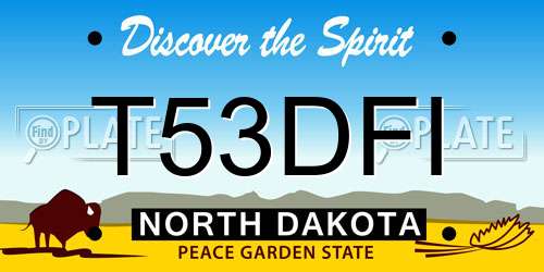 T53DFI North Dakota License Plate