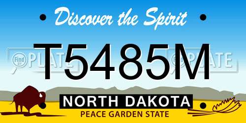 T5485M North Dakota License Plate