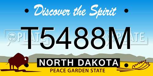 T5488M North Dakota License Plate