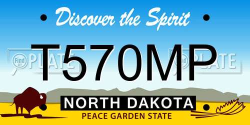 T570MP North Dakota License Plate