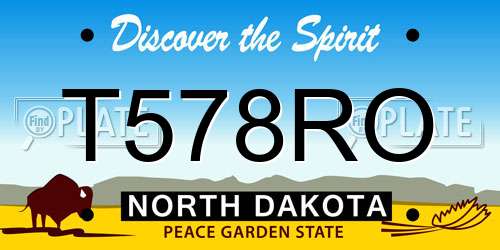 T578RO North Dakota License Plate