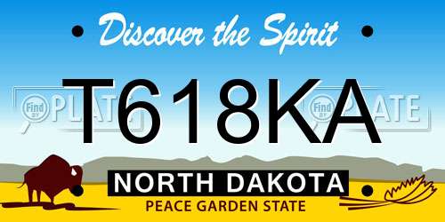 T618KA North Dakota License Plate