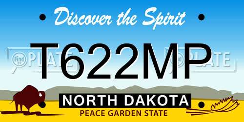 T622MP North Dakota License Plate