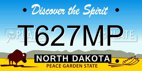T627MP North Dakota License Plate