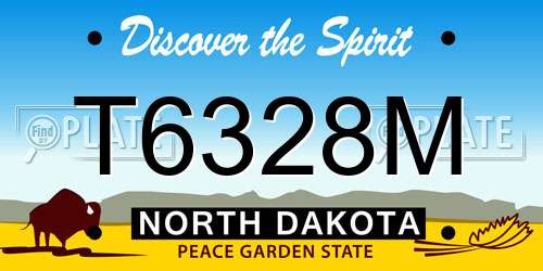 T6328M North Dakota License Plate
