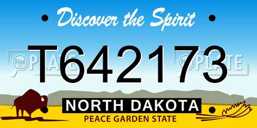 T642173 North Dakota License Plate