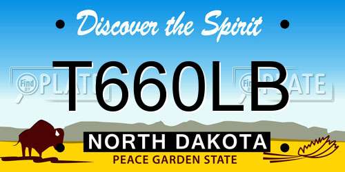 T660LB North Dakota License Plate