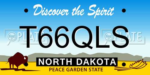 T66QLS North Dakota License Plate