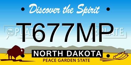 T677MP North Dakota License Plate