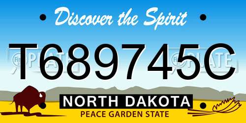 T689745C North Dakota License Plate