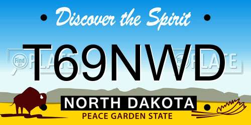 T69NWD North Dakota License Plate