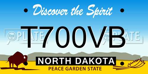T700VB North Dakota License Plate