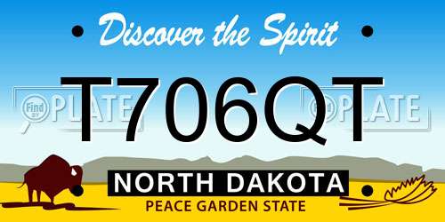 T706QT North Dakota License Plate