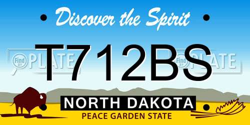 T712BS North Dakota License Plate