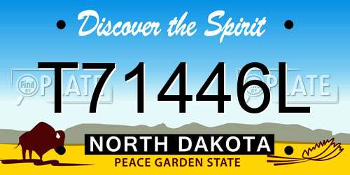 T71446L North Dakota License Plate
