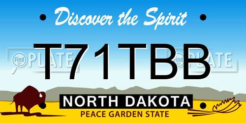 T71TBB North Dakota License Plate