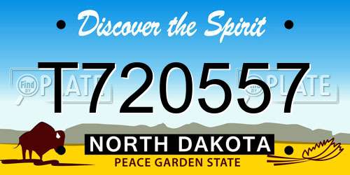 T720557 North Dakota License Plate