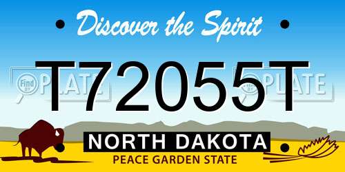 T72055T North Dakota License Plate