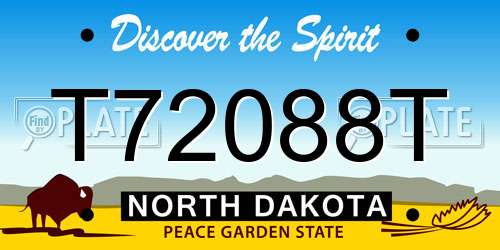 T72088T North Dakota License Plate