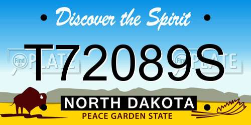 T72089S North Dakota License Plate