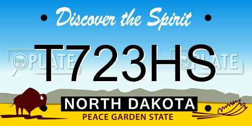 T723HS North Dakota License Plate
