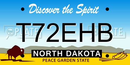 T72EHB North Dakota License Plate
