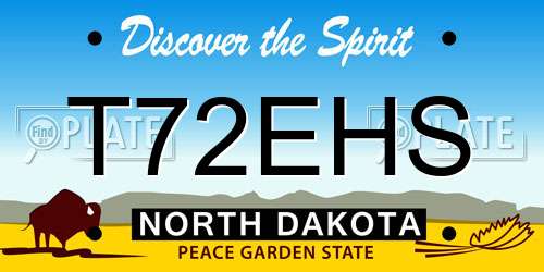 T72EHS North Dakota License Plate