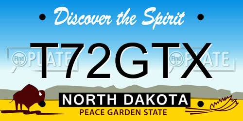 T72GTX North Dakota License Plate