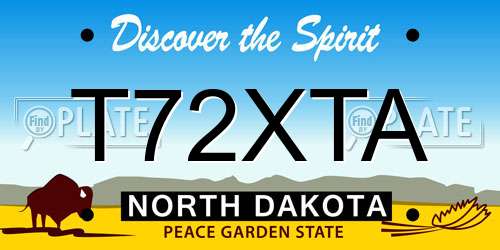 T72XTA North Dakota License Plate
