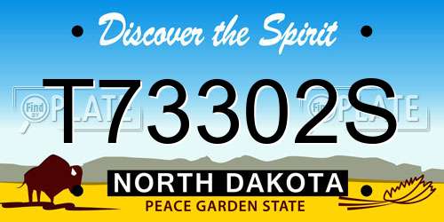 T73302S North Dakota License Plate