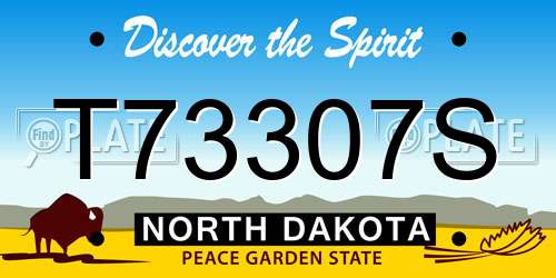 T73307S North Dakota License Plate