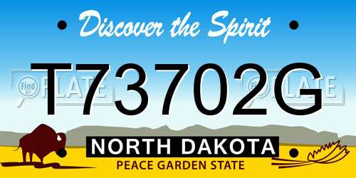 T73702G North Dakota License Plate