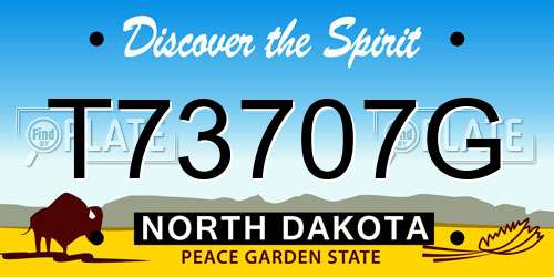T73707G North Dakota License Plate