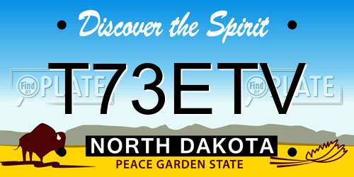 T73ETV North Dakota License Plate