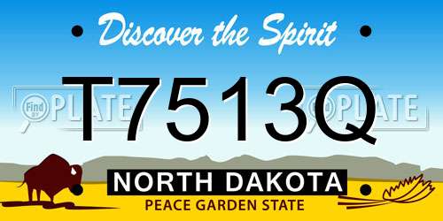 T7513Q North Dakota License Plate