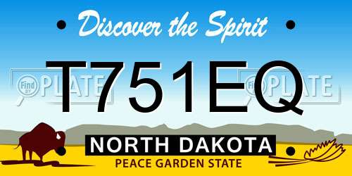 T751EQ North Dakota License Plate